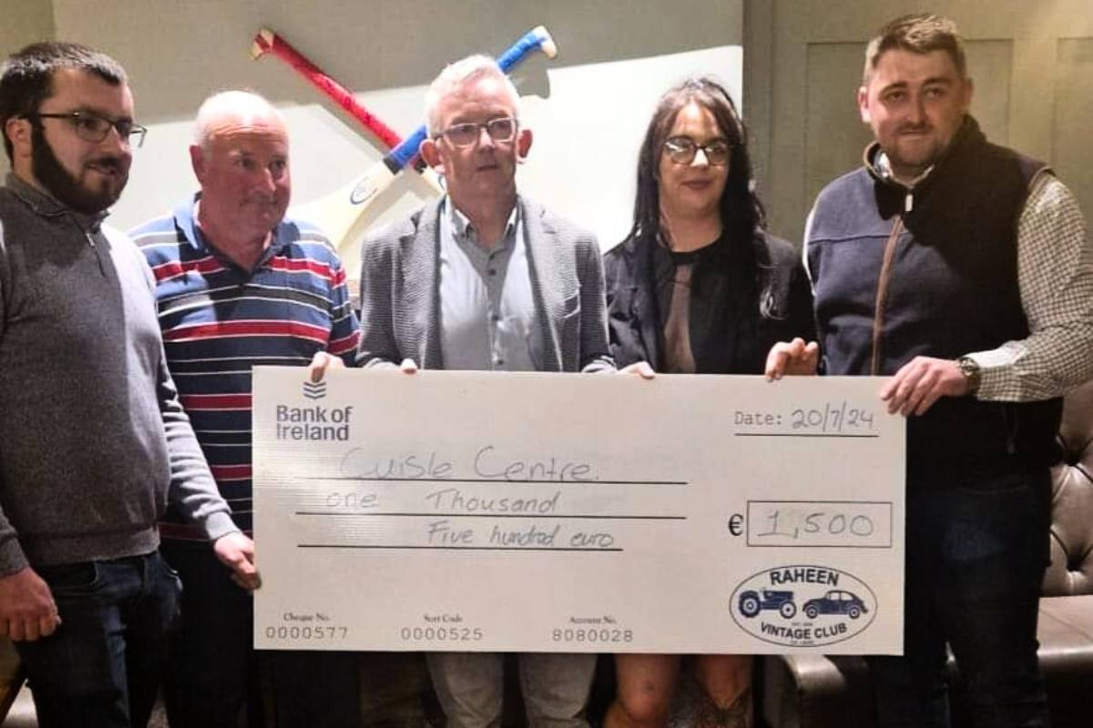 Raheen Vintage Club Fundraising Presentation Cuisle Cancer Support